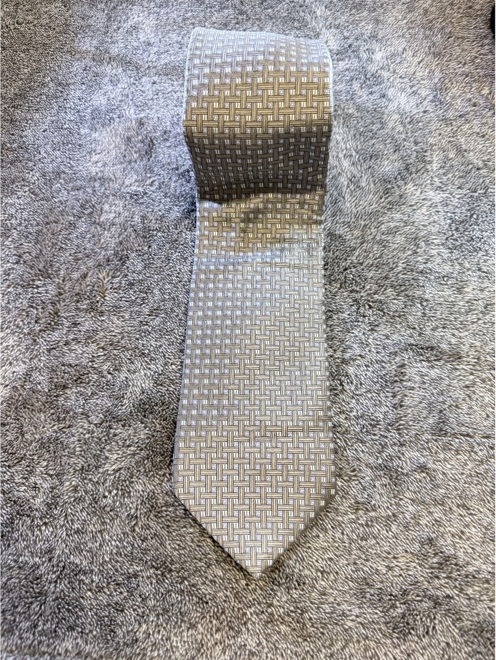 Brooks Brothers Makers Beige Patterned Tie